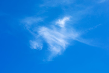 Blue sky with white clouds. Beautiful soft background.