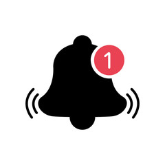 Bell for notifications and incoming messages. The bell with the number of messages received. Bell messages icon for computer website and mobile apps.