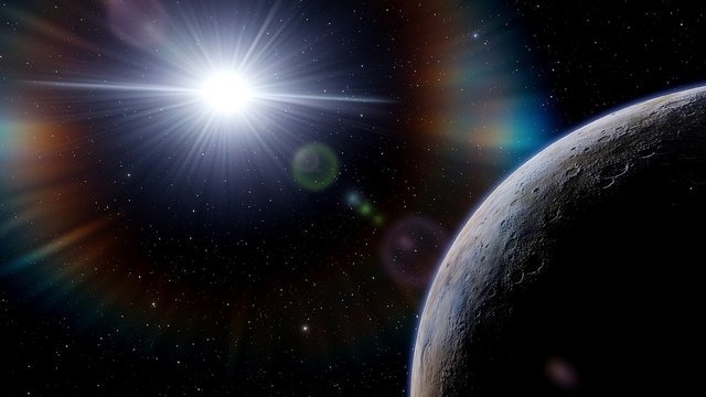 rocky surface of a distant planet, surface of an exo planet, canyons on an alien planet 3d render