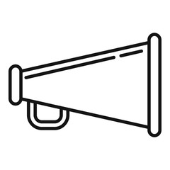 Megaphone icon. Outline megaphone vector icon for web design isolated on white background