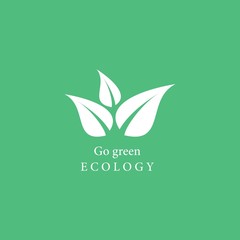 Tree leaf vector logo design, eco-friendly concept