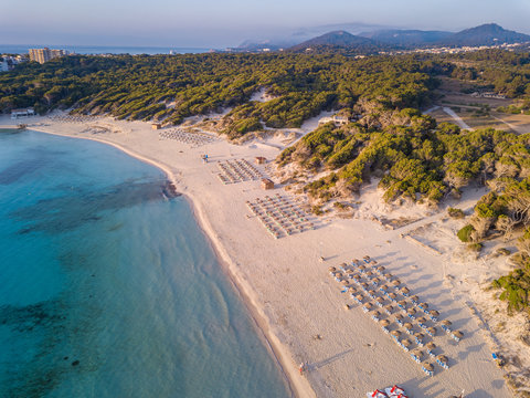 Aerial view of Cala Agulla, Cala Agulla, Cala Figuera, Maiorca, Balears, Spain