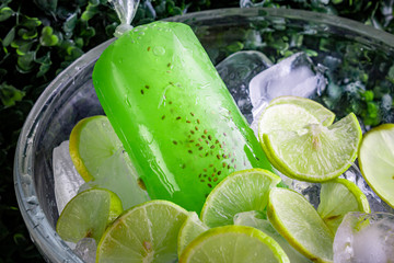 bolis, limón con chia, limón, splash, naranjú, congelada, juguito congelado, bolillobolo,...