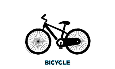 Bicycle vector. Bicycle icon on white background. Bicycle logo vector template. Vector illustration. Bike icon or logo isolated sign symbol. Collection of high quality black style icon. Vector bicycle