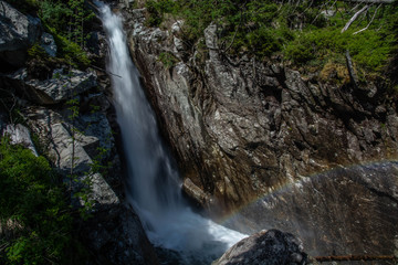 Obraz premium The High Tatras Mountains (Vysoke Tatry, Tatry Wysokie, Magas-Tatra), are a mountain range along the border of Slovakia in the Presov Region, and southern Poland 