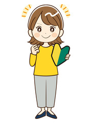 女性、初心者、応援