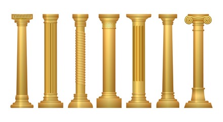 Gold antique columns