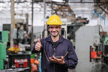 Factory control center of production with service team