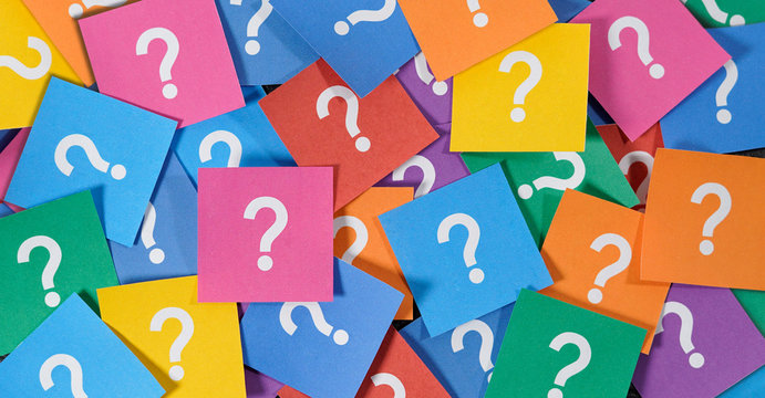 Question Mark Symbol On Note Papers Customer Questions Concept