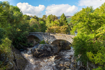 old bridge over the river Moriston at Invermoriston, Lochaber