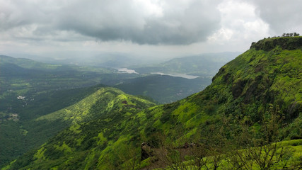 Mountains landscape with sky 