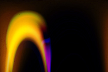 colorful lights on a black background