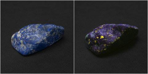 Uv light, uv photography, mineral under black light