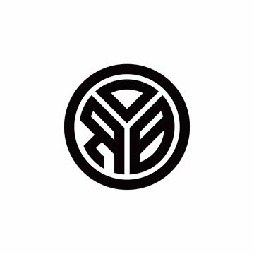 recommend clip art: RB monogram logo with circle outline design template