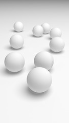 White abstract background. Lowpoly backdrop. Crumpled paper. 3D illustration