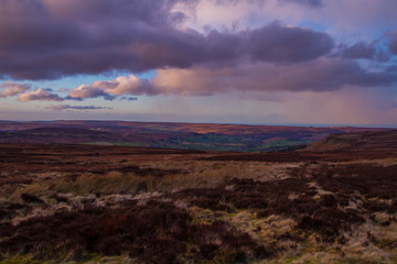 Sunset on the Yorkshire moors