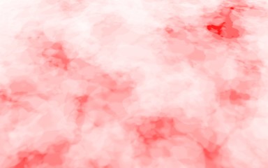 Background of abstract white color smoke isolated on red color background. The wall of white fog. 3D illustration
