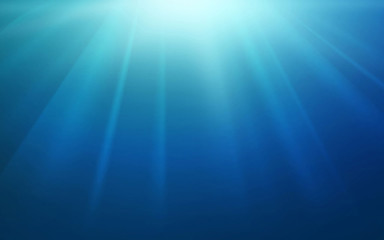 underwater scene with sun rays