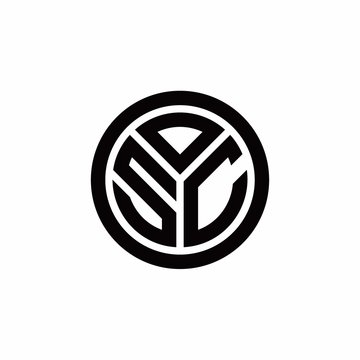 recommend clip art: SC monogram logo with circle outline design template