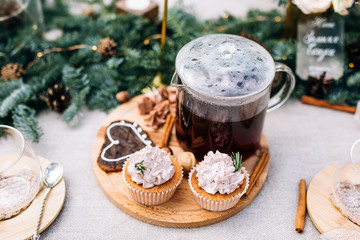 christmas cookies and coffee