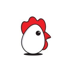 Chicken egg logo design. Chicken and egg logo concept.