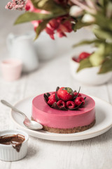 cheesecake fruits rouges fait maison