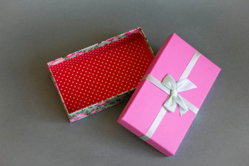 gift box on a red background