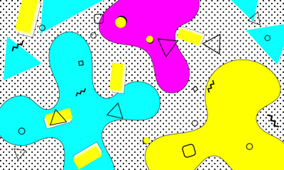 Memphis Pattern. Fun Background. Hipster Style