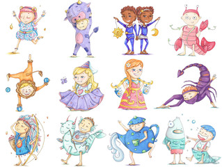 children illustration by markers 