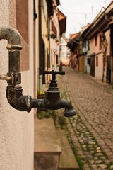 Detail of water tap on Alsace