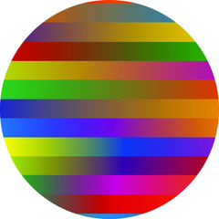 Circle with multi-colored lines. Background and logo.