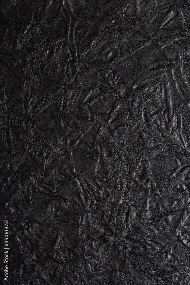 Sticker black leather texture to background