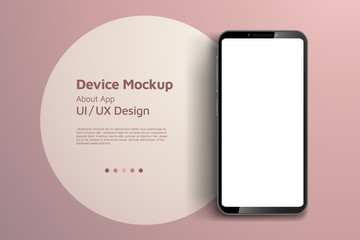 Smartphone isometric perspective view. Template for infographics or presentation UI design interface. vector illustration