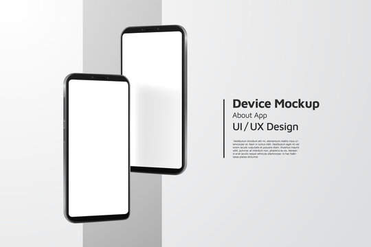 Smartphone isometric perspective view. Template for infographics or presentation UI design interface. vector illustration