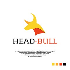 Bull head logo illustration