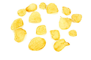 round potato chips, food close up