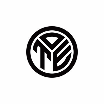 recommend clip art: TE monogram logo with circle outline design template