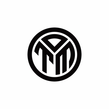 recommend clip art: TM monogram logo with circle outline design template