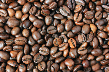 Coffee beans on the table