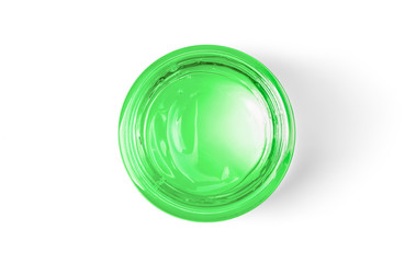 Jar with green body cream