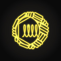 Neon flavivirus cell icon in line style