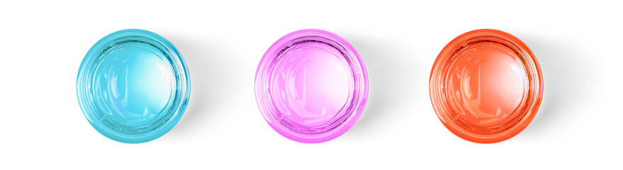 Jar with colour body cream