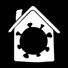 Virus cell inside the house.