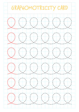 Graphism.
Handwriting practice sheet. Educational children game, printable worksheet for kids.