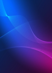 Ultraviolet abstract futuristic background. Neon wave equalizers, neon glow. - 350624512