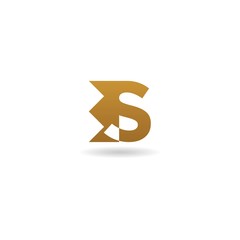 s letter logo design vector template