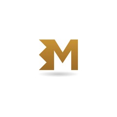 m letter logo design vector template