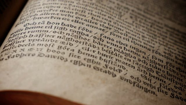 Very old book, close up
