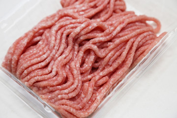 Ground pork in packing