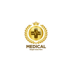 Medical pharmacy logo design template. Healthy Care Vector Logo Template. Medical health care logo design template